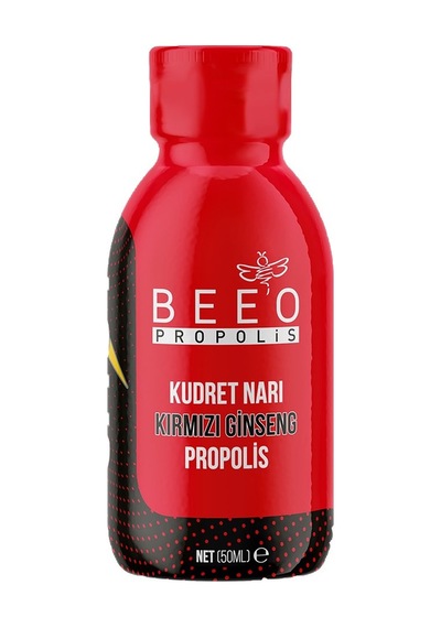 Beeo Shot 50ml Kudret Narı Kırmızı Ginseng Propolis Bal 2'li Ekonomik Paket - 2 Adet Tarı