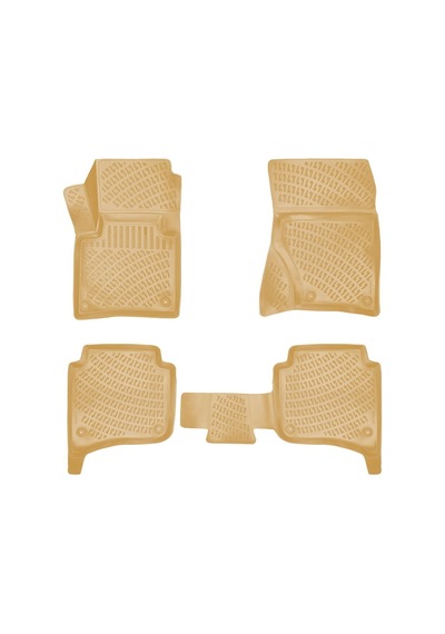 Volkswagen Touareg 2010-2018 4 Bölgeli Klima Araca Özel 3d Paspas Bagaj Havuzu Set Bej
