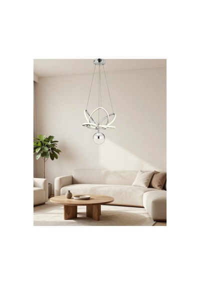 Kelebek 3 Lü Küçük Modern Ledli Avize 3 Renk Power Ledli Krom Kaplama Yatak Odası Salon Mutfak