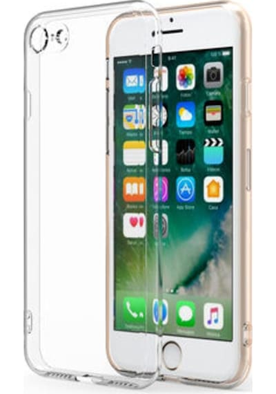 Bzontech Apple Uyumlu iPhone 7 8 Şeffaf Silikon Kamera Korumalı 3D Tıpalı Kılıf