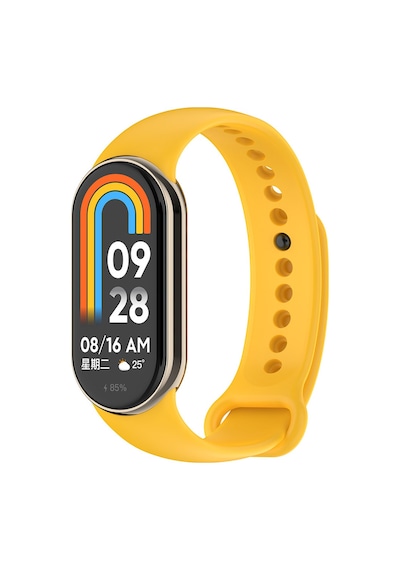 Mobilefix Xiaomi Mi Band 9 Serisi Klasik Kordon Silikon Strap Kayış-sarı