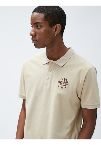 Koton Polo Yaka Tişört Dar Kesim Düğmeli Kısa Kollu Manzara Işlemeli Bej 3Sam10057Mk 3Sam10057Mk050 Ekru Koton Polo Yaka Tişört Dar Kesim Düğmeli Kısa Kollu Manzara Işlemeli Bej 3Sam10057Mk 3Sam10057Mk050 Ekru
