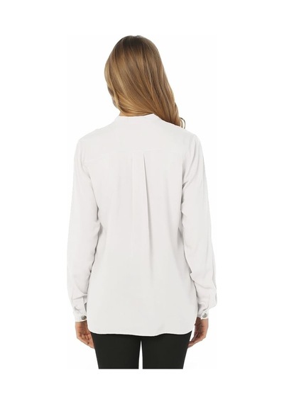 Bulalgiy Kadın Beyaz Düğme Bluz - Bga718194 Beyaz