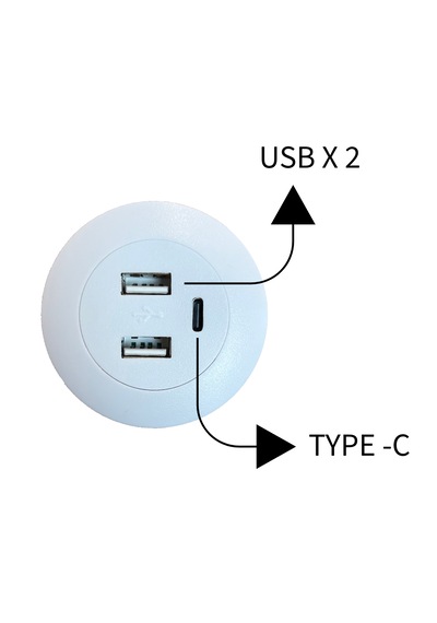 Gömülü Mobilya Usb & Type-c Şarj Modülü -