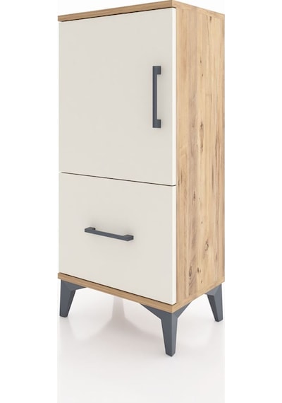 Arges Komodin 2 Raflı Tek Çekmeceli Tek Kapaklı 44x30x96 Çam-aytaşı Atlas Çam