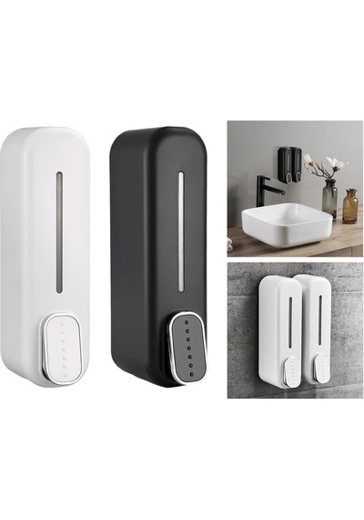 Manuel Basmalı Sıvı Sabunluk 350 Ml Kapasite Banyo Için Sabunluk