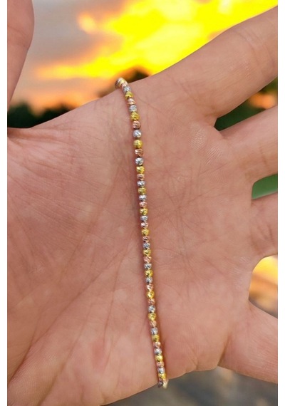 Modagümüşevi 925 Ayar Gümüş Sıra Toplu Dorika Bileklik 2 Mm