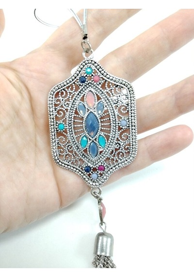 Metal Araba Dikiz Ayna Süsü / Duvar Dekoru Metalik İpli Hediyelik