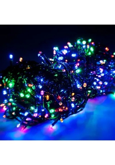 Hubrendy Emin 10m 100 Led Pilli 2 Kademeli Rgb Işık Siyah Kablo