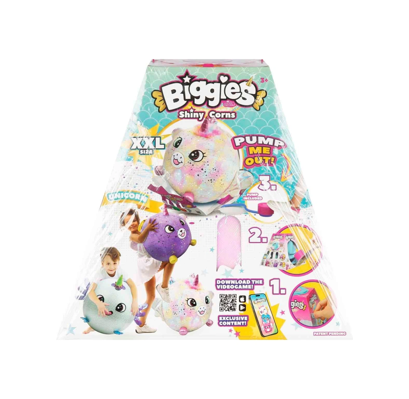 Şişme Peluş Unicorn Xxl Shiny Corns S2 Pembe