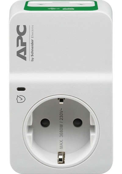 Apc By Schneider Electric PM1WU2-GR Tekli USB Hızlı Şarj Çıkışlı Akım Korumalı Priz 2 Beyaz