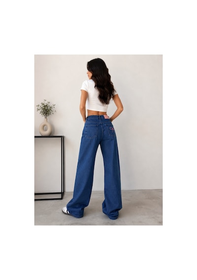 Kene Jeans Lacivert Arka Kemer Derili Cep Nakışlı Bol Paça Denim/kot Jeans Pantolon Lacivert Kene Jeans Lacivert Arka Kemer Derili Cep Nakışlı Bol Paça Denim/kot Jeans Pantolon Lacivert