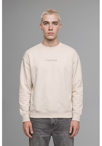 Defacto Boxy Fit Bisiklet Yaka Baskılı Sweatshirt X8282az25aubg672 Bej