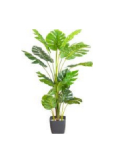 Yapay Ağaç Monstera-deve Tabanı Gerçek Dokulu 16 Yaprak Yeşil 160 Cm. Çok Renkli