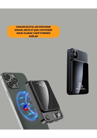 Manyetik Ve Hızlı Kablosuz Şarj Güç Bankası Powerbank Diğer