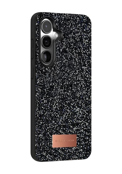 Onegif Samsung Galaxy S24 Fe Uyumlu Bright Simli Kapak - Siyah