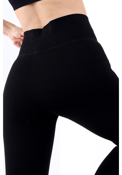 Winmoda34 Kadın Yüksek Bel Push-up Tayt Siyah
