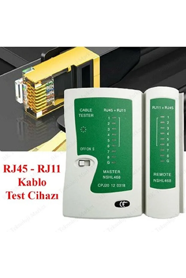 Network Seti Rj45 Rj11 Rj9 Sıkma Pensesi Cat5 Cat6 Çakma + Test Cihazı + Krone Bıçağı Kep Kep +100 Adet Rj45 Konnektör