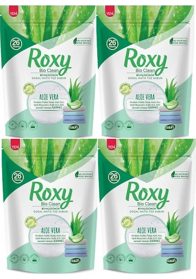 Roxy Bio Clean Doğal Matik Toz Sabun Aloe Vera 4 X 800 Gr