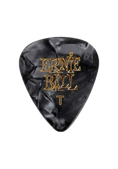 Ernie Ball P09164 Pearloid Thin Siyah Gitar Pena 3 Adet 0,46mm