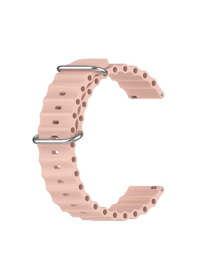 Forzacase Huawei Watch Gt 2e İçin Ocean Oluklu Silikon Kordon Kayış - Fc143 Pembe