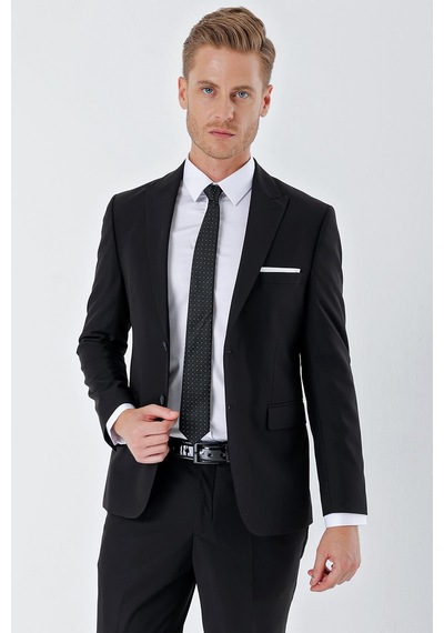 İmza Siyah Gabardin Kırlangıç Yaka 6 Drop Slim Fit Dar Kesim Basic Takım Elbise 1001245011 Siyah İmza Siyah Gabardin Kırlangıç Yaka 6 Drop Slim Fit Dar Kesim Basic Takım Elbise 1001245011 Siyah