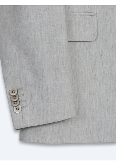 Kip Mavi Desenli Modern Fit Çevre Dostu Keten Karışımlı Takım Elbise Kip Mavi Desenli Modern Fit Çevre Dostu Keten Karışımlı Takım Elbise