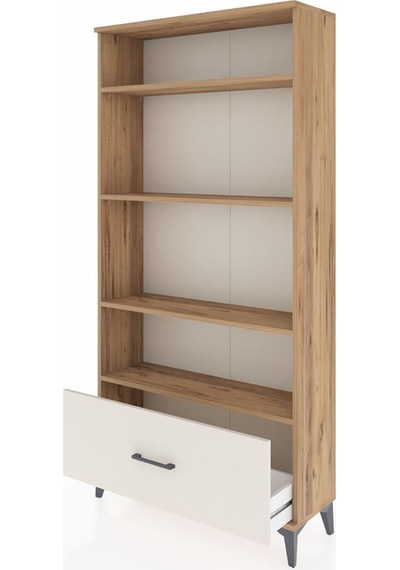 Arges Dolap 4 Raflı Tek Çekmeceli 88x30x182 Çam-aytaşı Atlas Çam