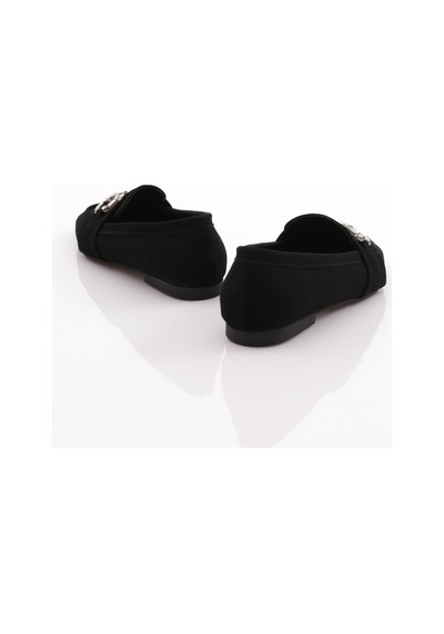 Dgn 5004-23y Kadin Kristal Tokali Loafer 5004-1423-R1700 Siyah
