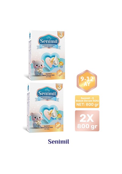 Senimil 3 Bebek Devam Sütü 800 G 2 Adet