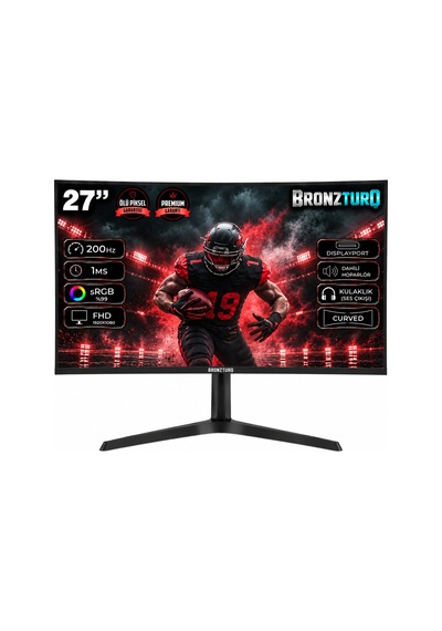 Bronzturq 27" 200hz 1 Ms Dp + Hdmı Fhd Kavisli Monitör Btq270fhd-aa