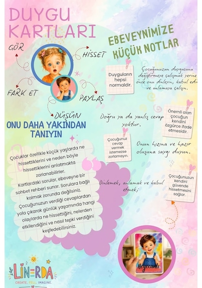 Duygu Kartları Çocuklar İçin | Duygu Tanıma, Duygu İfade Etme ve Empati Oyunu | Eğitici Kart Oyunu | 3+ Yaş