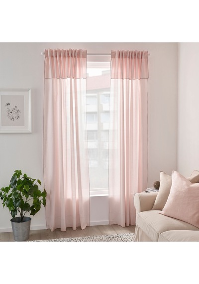 Ikea Moalısa Fon Perde 145x300 Cm Pembe