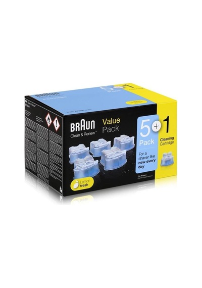 Clean & Renew Elektrikli Tıraş Makinesi İçin Yedek Kartuşlar, 5+1'li Paket