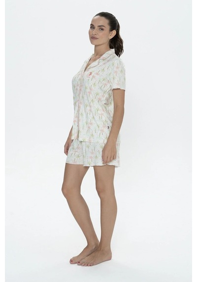 U.S. Polo Assn. U.s Polo Assn. 20081 Kadın Kısa Kollu Şortlu Gömlek Pijama Takım-ekru Belirtilmemiş U.S. Polo Assn. U.s Polo Assn. 20081 Kadın Kısa Kollu Şortlu Gömlek Pijama Takım-ekru Belirtilmemiş