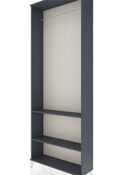 Arges Dolap 2 Raflı Tek Askılı 88x30x243 Antrasit-antrasit Antrasit