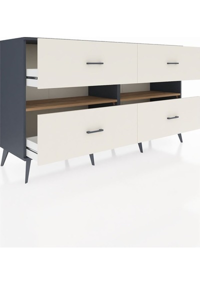 Hyperion Konsol 2 Raflı 4 Çekmeceli 176x44x99 Antrasit-çam/aytaşı Antrasıt/atlas Çam - Antrasıt Hyperion Konsol 2 Raflı 4 Çekmeceli 176x44x99 Antrasit-çam/aytaşı Antrasıt/atlas Çam - Antrasıt
