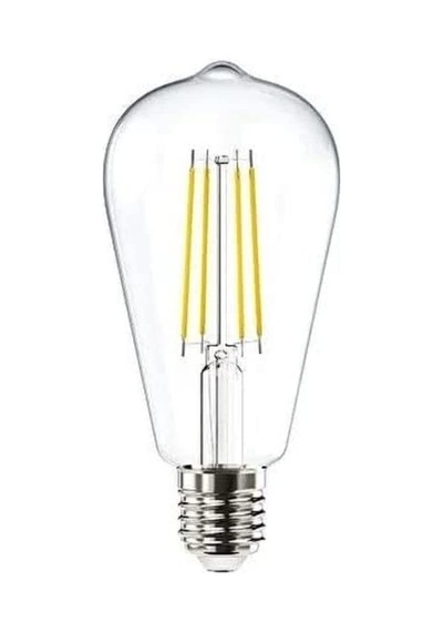E27 Filaman Lamba St64, Sarı Işık 4w 470lm 2700k Clear