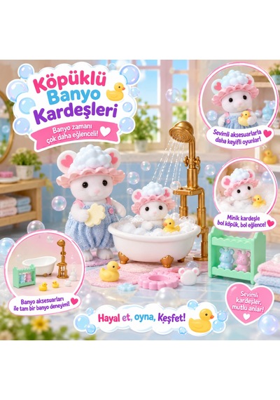 Families Köpüklü Banyo Kardeşleri Fare