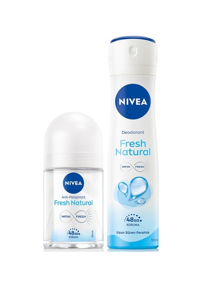 Nıvea Fresh Natural Deodorant 150 Ml + Roll On 25 Ml Hediye 3 Adet