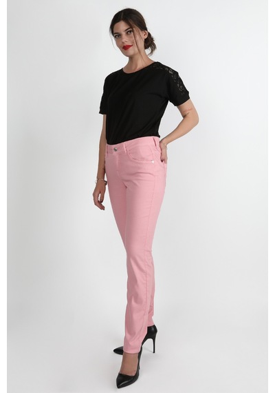 Balins Bayan Gabardin Pantolon Pembe