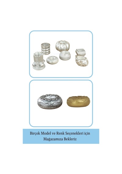 Mumluk Şamdan İnce Mum Uyumlu Donut Model - Gümüş