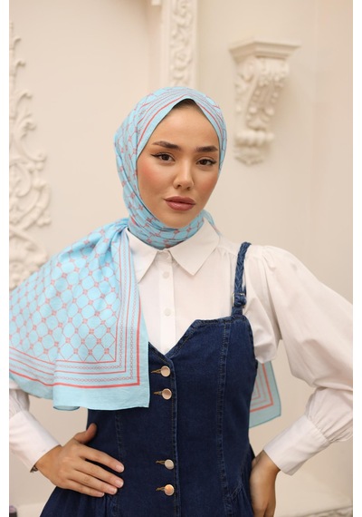 Silk Home Olinda Şal - 49005 - 09 Mavi Turuncu - Mavi Turuncu