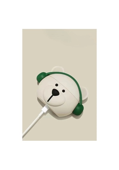 Apple Airpods 3 3.nesil Karakter Silikon - Desen 7 Beyaz