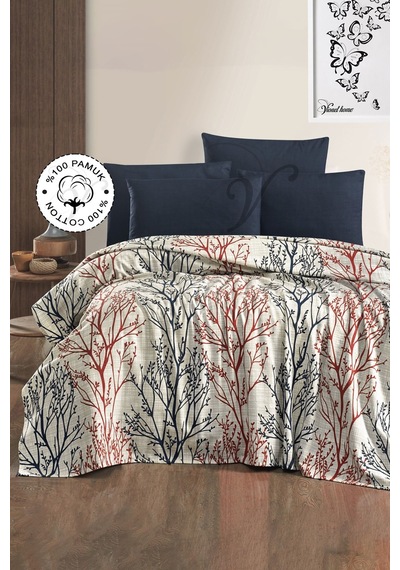 Vionel Home Layla V1 8 Farklı Desenli Pamuklu Çift Kişilik Baskılı Pike
