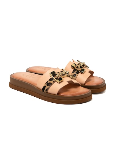 146 Camel Terlik Kadın 26215 Myconian 2025 Greek Sandal Açık Kahverengi