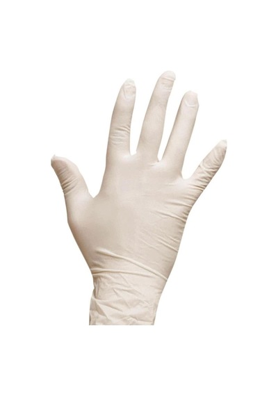 Dolphin Tek Kullanımlık Lateks Beyaz Pudralı Medium Muayne Eldiveni - 10 x 100 Adet