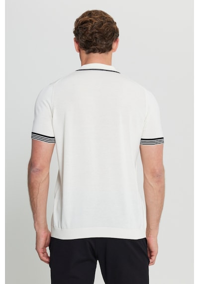 AC&Co / Altınyıldız Classics Erkek Beyaz %100 Pamuk Standart Fit Normal Kesim Polo Yaka Armürlü Triko Tişört Beyaz AC&Co / Altınyıldız Classics Erkek Beyaz %100 Pamuk Standart Fit Normal Kesim Polo Yaka Armürlü Triko Tişört Beyaz
