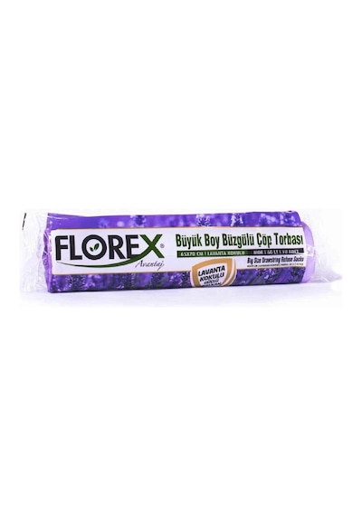 250 Adet Florex-503 Avantaj Lavanta Kokulu Büzgülü Büyük 10pcs 65x70cm Çöp Torba 25x10 250 5468