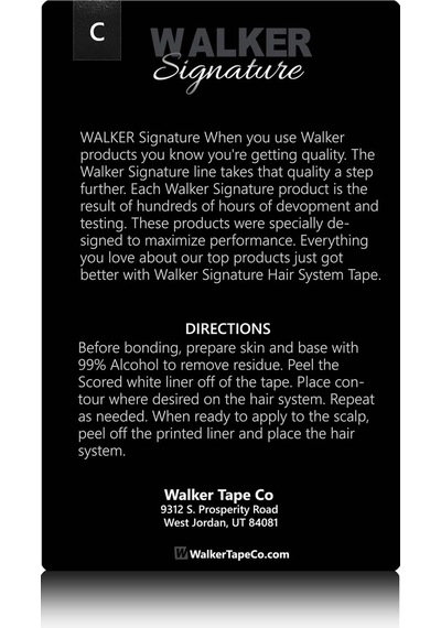 Walker Signature Tape Protez Saç Bandı Oval (''C'' - 2.0cm x 7.5c